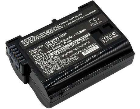7.0V, Li-ion, 1600mAh, Camera battery fits Nikon, En-el15, 1 V1, Coolpix D7000, 11.2Wh Camera Cameron Sino Technology Limited (Camera)