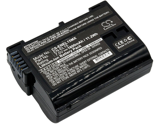 7.0V, Li-ion, 1600mAh, Camera battery fits Nikon, En-el15, 1 V1, Coolpix D7000, 11.2Wh Camera Cameron Sino Technology Limited (Camera)