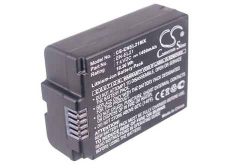7.4V, Li-ion, 1400mAh, Camera battery fits Nikon, En-el21, 1 V2, 10.36Wh Camera Cameron Sino Technology Limited (Camera)