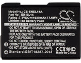 7.4V, Li-ion, 1030mAh, Camera battery fits Nikon, En-el14, Coolpix P7000, Coolpix P7100, 7.622Wh Camera Cameron Sino Technology Limited (Camera)