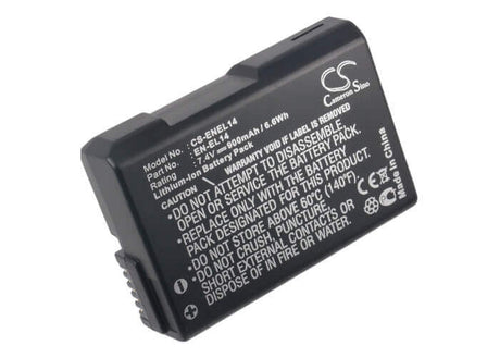7.4V, Li-ion, 900mAh, Camera battery fits Nikon, En-el14, Coolpix P7000, Coolpix P7100, 6.66Wh Camera Cameron Sino Technology Limited (Camera)