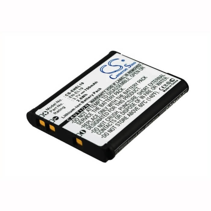 Camera Battery For Nikon Coolpix S100, Coolpix S2500, 3.7v, 700mah - 2.59wh Camera Cameron Sino Technology Limited (Camera)