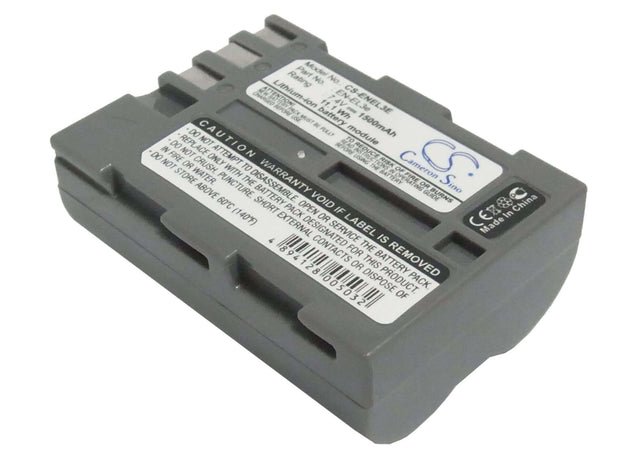 7.4V, Li-ion, 1500mAh, Camera battery fits Nikon, En-el3e, D100, D200, 11.1Wh Camera Cameron Sino Technology Limited (Camera)