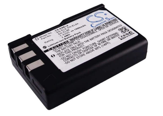 7.4V, Li-ion, 1000mAh, Camera battery fits Nikon, En-el9, D3000, D40, 7.4Wh Camera Cameron Sino Technology Limited (Camera)