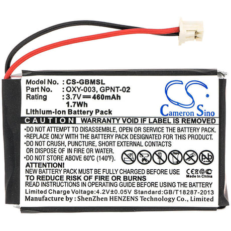 3.7V, Li-Polymer, 460mAh, Game Console battery fits Nintendo, Gpnt-02, Game Boy Micro, Oxy-001, 1.70Wh Game Console Cameron Sino Technology Limited