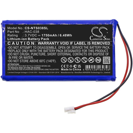 3.7V, Li-ion, 1750mAh, Game Console battery fits Nintendo, Hac-038, Home Circuit, Mario Kart Live, 6.48Wh Game Console Cameron Sino Technology Limited