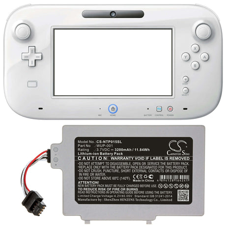 Game Console Battery For Nintendo, Wii U Gamepad Wup-001 3.7v, 3200mah - 11.84wh Game Console Cameron Sino Technology Limited