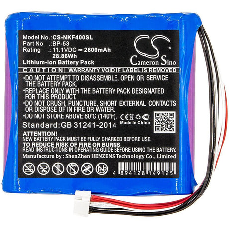 14.4V, Li-ion, 2600mAh, Equipment battery fits Nissin, Bp-53, KF4, Kf4a, 37.44Wh Equipment, Survey, Test Cameron Sino Technology Limited