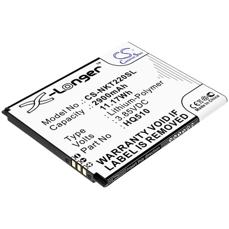 3.85V, Li-Polymer, 2900mAh, SmartPhone battery fits Nokia, Hq510, 2.2, Nokia 2.2 2019, 11.17Wh Mobile, SmartPhone Cameron Sino Technology Limited (Smartphone)
