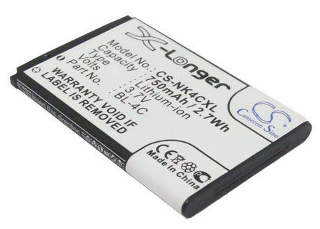 SmartPhone Battery For Nokia 2650, 2651, 2652 3.7v, 750mah - 2.78wh Mobile, SmartPhone Cameron Sino Technology Limited (Smartphone)