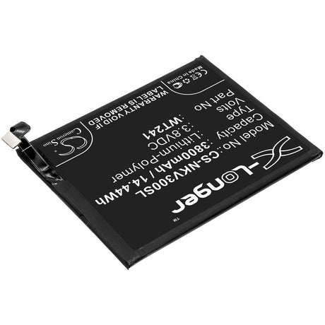 3.8V, Li-Polymer, 3800mAh, SmartPhone battery fits Nokia, Wt241, 3 V, Ta-1153, 14.44Wh Mobile, SmartPhone Cameron Sino Technology Limited (Smartphone)