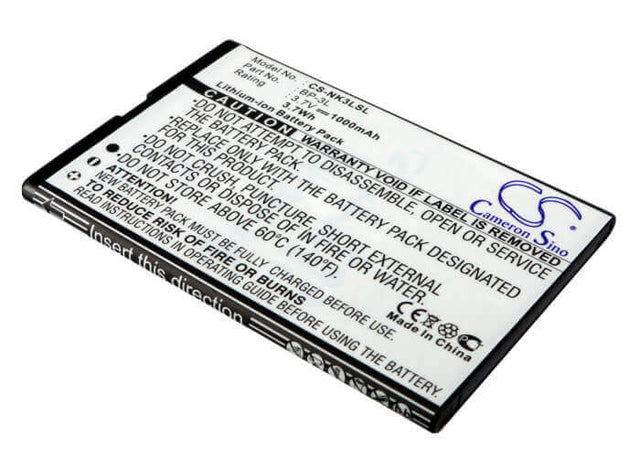 3.7V, Li-ion, 1000mAh, SmartPhone battery fits Nokia, Myphone, Bp-3l, 1080, 9010, 3.7Wh Mobile, SmartPhone Cameron Sino Technology Limited (Smartphone)