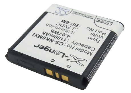 3.7V, Li-ion, 1100mAh, SmartPhone battery fits Nokia, Mobiado, Bp-6m, Lucido, Luminoso, 4.07Wh Mobile, SmartPhone Cameron Sino Technology Limited (Smartphone)