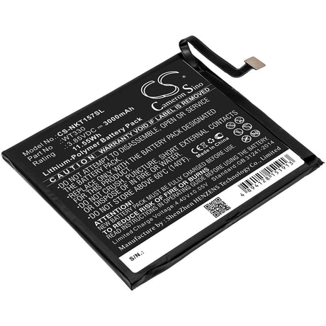 3.85V, Li-Polymer, 3000mAh, SmartPhone battery fits Nokia, Wt330, 4.2, Ta-1150, 11.55Wh Mobile, SmartPhone Cameron Sino Technology Limited (Smartphone)