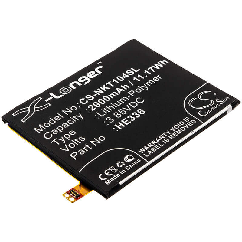 3.85V, Li-Polymer, 2900mAh, SmartPhone battery fits Nokia, He321, 5 Dual Sim, 5 Dual Sim Td-lte, 11.17Wh Mobile, SmartPhone Cameron Sino Technology Limited (Smartphone)