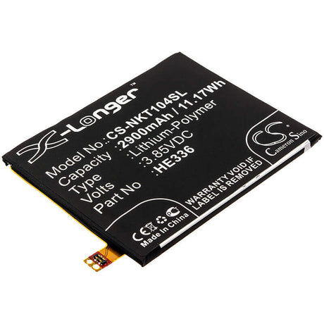 3.85V, Li-Polymer, 2900mAh, SmartPhone battery fits Nokia, He321, 5 Dual Sim, 5 Dual Sim Td-lte, 11.17Wh Mobile, SmartPhone Cameron Sino Technology Limited (Smartphone)
