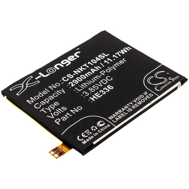 3.85V, Li-Polymer, 2900mAh, SmartPhone battery fits Nokia, He321, 5 Dual Sim, 5 Dual Sim Td-lte, 11.17Wh Mobile, SmartPhone Cameron Sino Technology Limited (Smartphone)