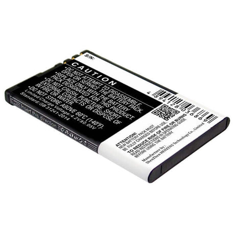 3.7V, Li-ion, 1200mAh, SmartPhone battery fits Nokia, Bl-5j, 5230, 5800, 4.44Wh Mobile, SmartPhone Cameron Sino Technology Limited (Smartphone)