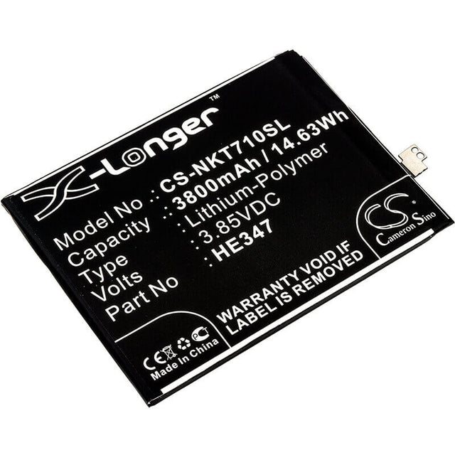 3.85V, Li-Polymer, 3800mAh, SmartPhone battery fits Nokia, Bpb2n00005b, 7 Plus, Ta-1046, 14.63Wh Mobile, SmartPhone Cameron Sino Technology Limited (Suspended)