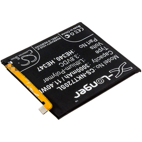 3.8V, Li-Polymer, 3000mAh, SmartPhone battery fits Nokia, He340, 7.1, Ta-1041, 11.4Wh Mobile, SmartPhone Cameron Sino Technology Limited (Smartphone)