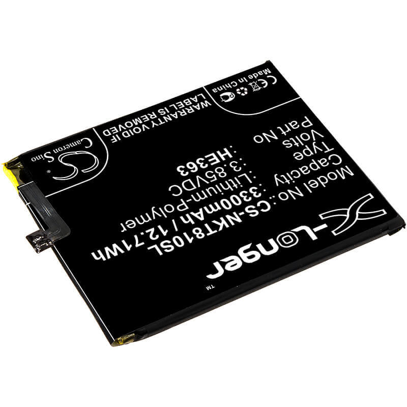 3.85V, Li-Polymer, 3300mAh, SmartPhone battery fits Nokia, He362, 8.1, Ta-1119, 12.71Wh Mobile, SmartPhone Cameron Sino Technology Limited (Smartphone)