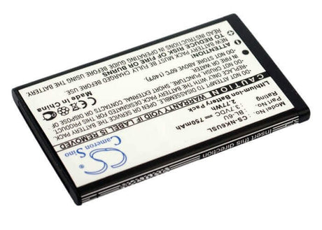3.7V, Li-ion, 750mAh, SmartPhone battery fits Nokia, Bl-6u, 8820, Erdos, 2.78Wh Mobile, SmartPhone Cameron Sino Technology Limited (Smartphone)