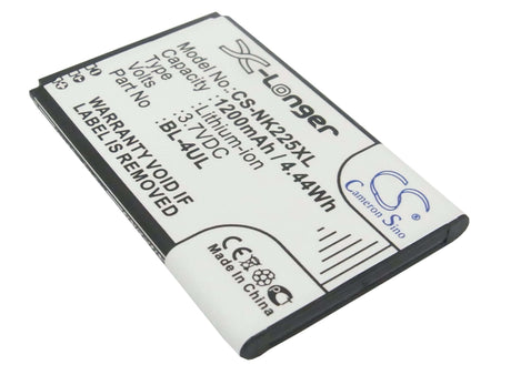 3.7V, Li-ion, 1200mAh, SmartPhone battery fits Nokia, Bl-4ul, 3310 2017, Asha 225, 4.44Wh Mobile, SmartPhone Cameron Sino Technology Limited (Smartphone)