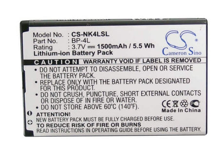 3.7V, Li-ion, 1500mAh, E-book, E-reader battery fits Digma, Vertu, Zte, Bp-4l, Caracas, Caracas 2, 5.55Wh E-book, E-reader Cameron Sino Technology Limited