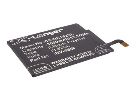 3.8V, Li-Polymer, 3500mAh, SmartPhone battery fits Nokia, Bv-4bw, Batman, Beastie, 13.3Wh Mobile, SmartPhone Cameron Sino Technology Limited (Smartphone)