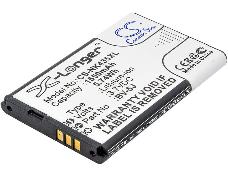 3.7V, Li-ion, 1550mAh, SmartPhone battery fits Nokia, Microsoft, Bv-5j, Lumia 435, Lumia 532, 5.74Wh Mobile, SmartPhone Cameron Sino Technology Limited (Smartphone)