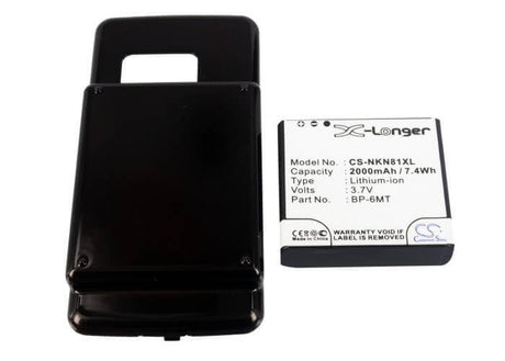 3.7V, Li-ion, 2000mAh, SmartPhone battery fits Nokia, Bp-6mt, N81, 7.4Wh Mobile, SmartPhone Cameron Sino Technology Limited (Suspended)