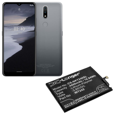 3.85V, Li-Polymer, 4400mAh, SmartPhone battery fits Nokia, Wt242, Nokia 2.4, Ta-1270, 16.94Wh Mobile, SmartPhone Cameron Sino Technology Limited (Smartphone)