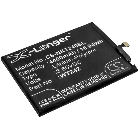 3.85V, Li-Polymer, 4400mAh, SmartPhone battery fits Nokia, Wt242, Nokia 2.4, Ta-1270, 16.94Wh Mobile, SmartPhone Cameron Sino Technology Limited (Smartphone)