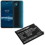 3.85V, Li-Polymer, 3900mAh, SmartPhone battery fits Nokia, Lc-440, Nokia 5.3, Ta-1234, 15.02Wh Mobile, SmartPhone Cameron Sino Technology Limited (Smartphone)