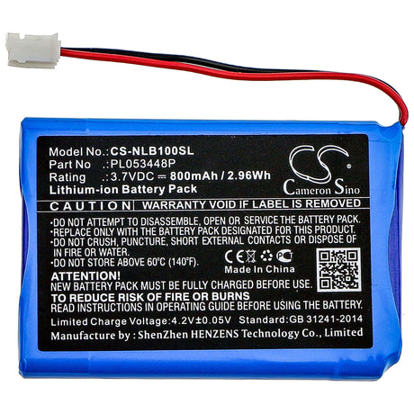 3.7V, Li-ion, 800mAh, Headset battery fits Nolan, Pl053448p, B5, B901l, 2.96Wh Wireless Headset Cameron Sino Technology Limited