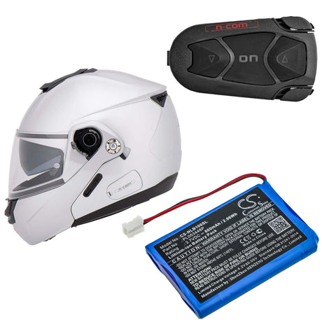 3.7V, Li-ion, 800mAh, Headset battery fits Nolan, Pl053448p, B5, B901l, 2.96Wh Wireless Headset Cameron Sino Technology Limited