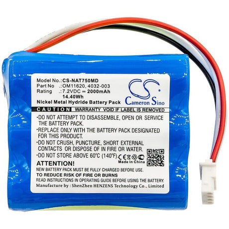 7.2V, Ni-MH, 2000mAh, Medical battery fits Bci, Nonin, 4032-0003, 7500 Pulse Oximeter, 14.40Wh Medical Cameron Sino Technology Limited (Medical)