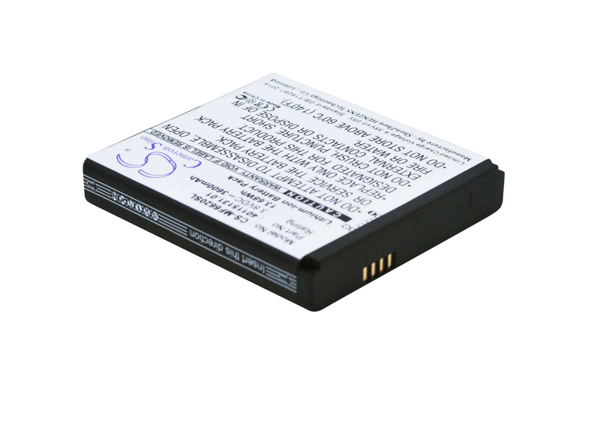 3.8V, Li-ion, 3600mAh, Hotspot battery fits Novatel Wireless, 40115131.01, Jetpack Mifi 6620l, Mifi 6620l, 13.68Wh Hotspot Cameron Sino Technology Limited