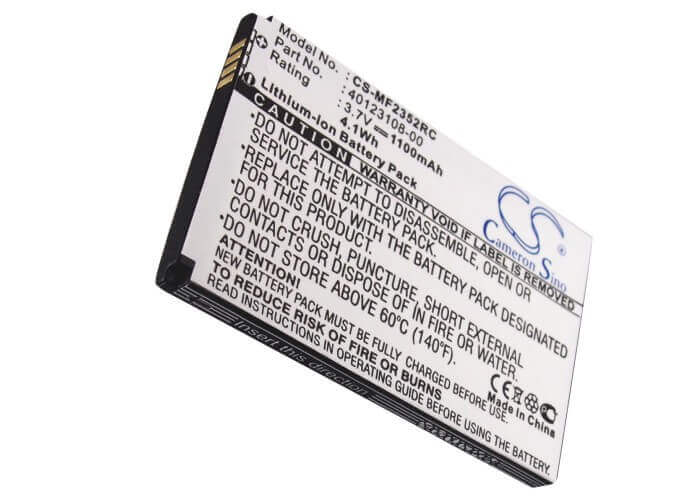 3.7V, Li-ion, 1100mAh, Hotspot battery fits Bell, Vodafone, Rogers, Novatel Wireless, 3-1826108-2, Mifi 2372, 4.07Wh Hotspot Cameron Sino Technology Limited (Suspended)