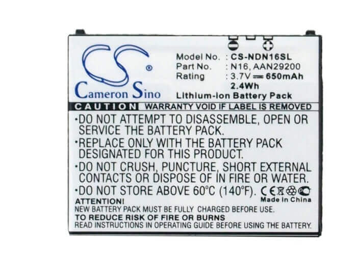 3.7V, Li-ion, 650mAh, SmartPhone battery fits Ntt Docomo, Aan29200, N-02a, N-04a, 2.41Wh Mobile, SmartPhone Cameron Sino Technology Limited (Suspended)