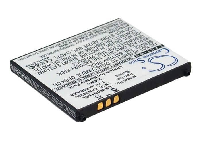 3.7V, Li-ion, 650mAh, SmartPhone battery fits Ntt Docomo, Aan29200, N-02a, N-04a, 2.41Wh Mobile, SmartPhone Cameron Sino Technology Limited (Suspended)