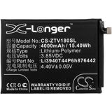 3.85V, Li-Polymer, 4000mAh, SmartPhone battery fits Zte, Nubia, Li3940t44p6h876442, Nx612, Nx612j, 15.4Wh Mobile, SmartPhone Cameron Sino Technology Limited (Smartphone)