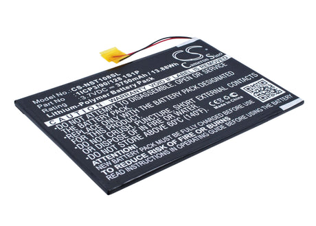 3.7V, Li-Polymer, 3750mAh, Tablet battery fits Nuvision, 1icp3/90/128 1s1p, Nuvision 10.1", Tm1088c, 13.88Wh Tablet Cameron Sino Technology Limited