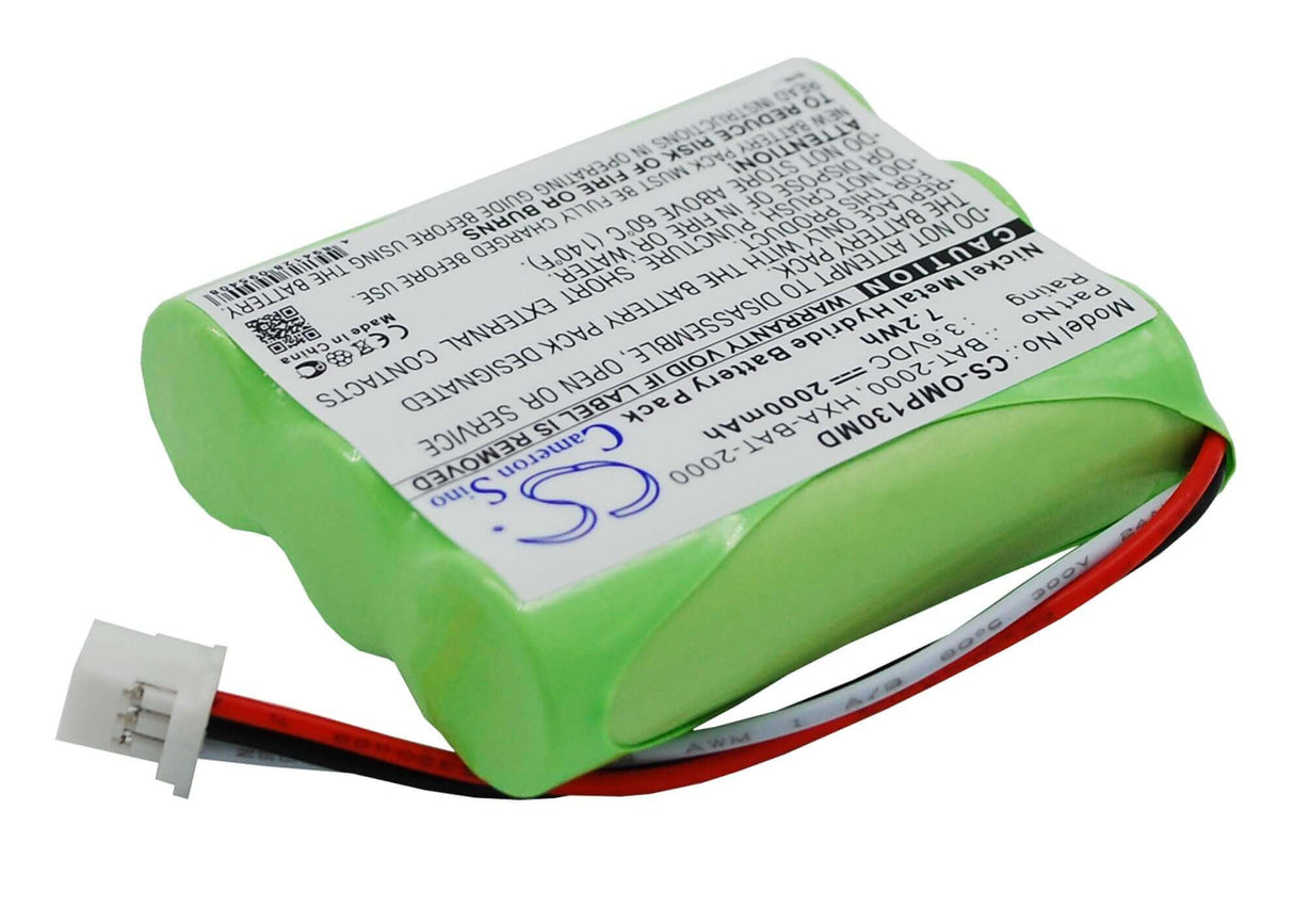 3.6V, Ni-MH, 2000mAh, Medical battery fits Omron, Bat-2000, Hbp-1300, Hbp-1300 Blood Pressure Monito, 7.20Wh Medical Cameron Sino Technology Limited (Medical)