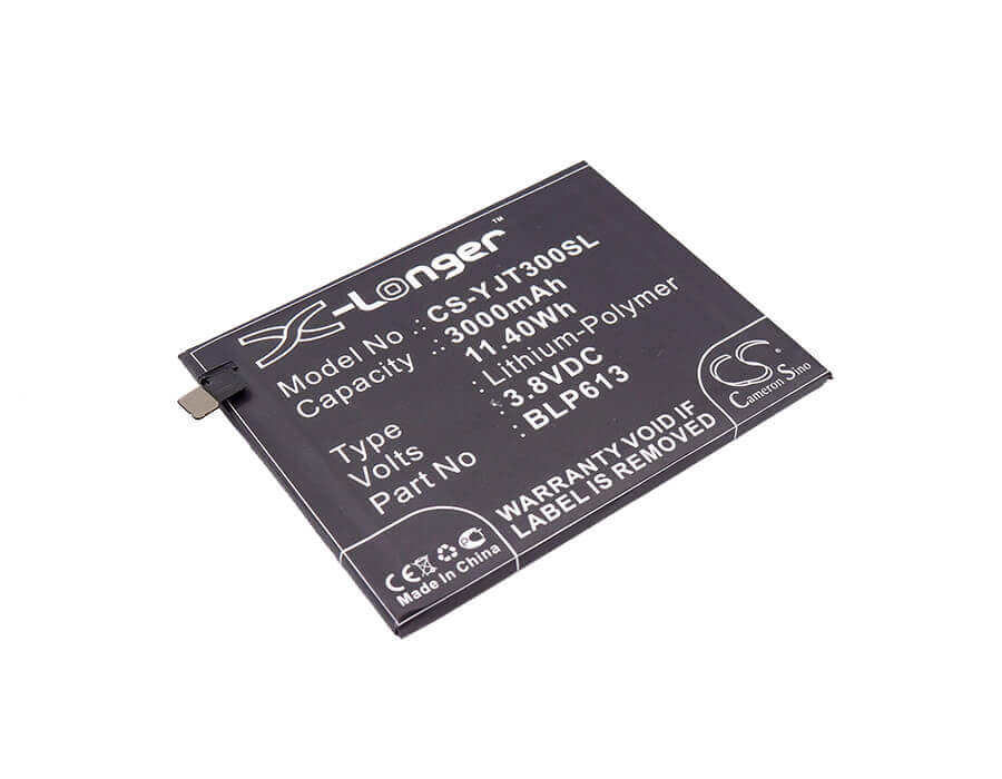 3.8V, Li-Polymer, 3000mAh, SmartPhone battery fits Oneplus, Blp613, 3, 3 Dual Sim, 11.4Wh Mobile, SmartPhone Cameron Sino Technology Limited (Smartphone)