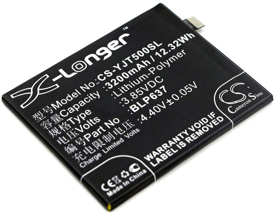 3.85V, Li-Polymer, 3200mAh, SmartPhone battery fits Oneplus, Blp637, 5, 5 Dual Sim, 12.32Wh Mobile, SmartPhone Cameron Sino Technology Limited (Smartphone)