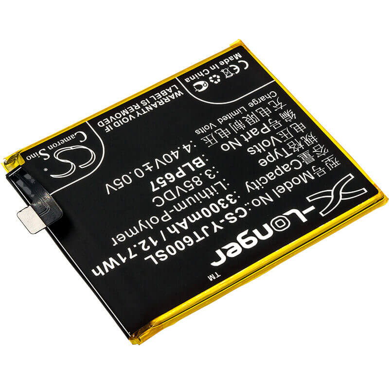 3.85V, Li-Polymer, 3300mAh, SmartPhone battery fits Oneplus, Blp657, 6, 6 Dual Sim, 12.71Wh Mobile, SmartPhone Cameron Sino Technology Limited (Smartphone)