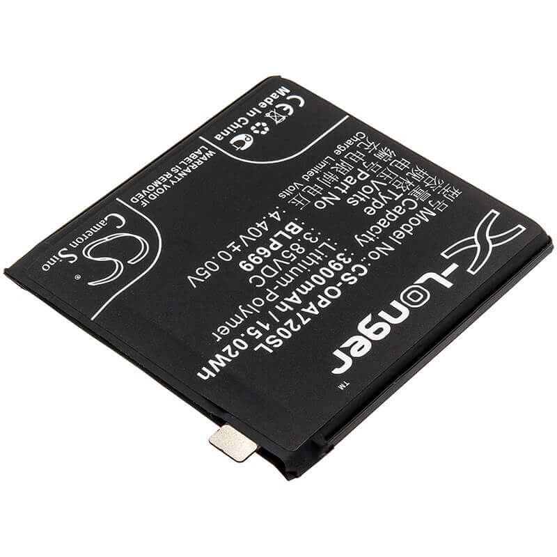 3.85V, Li-Polymer, 3900mAh, SmartPhone battery fits Oneplus, Blp699, 7 Pro, 7 Pro Premium Edition, 15.02Wh Mobile, SmartPhone Cameron Sino Technology Limited (Smartphone)