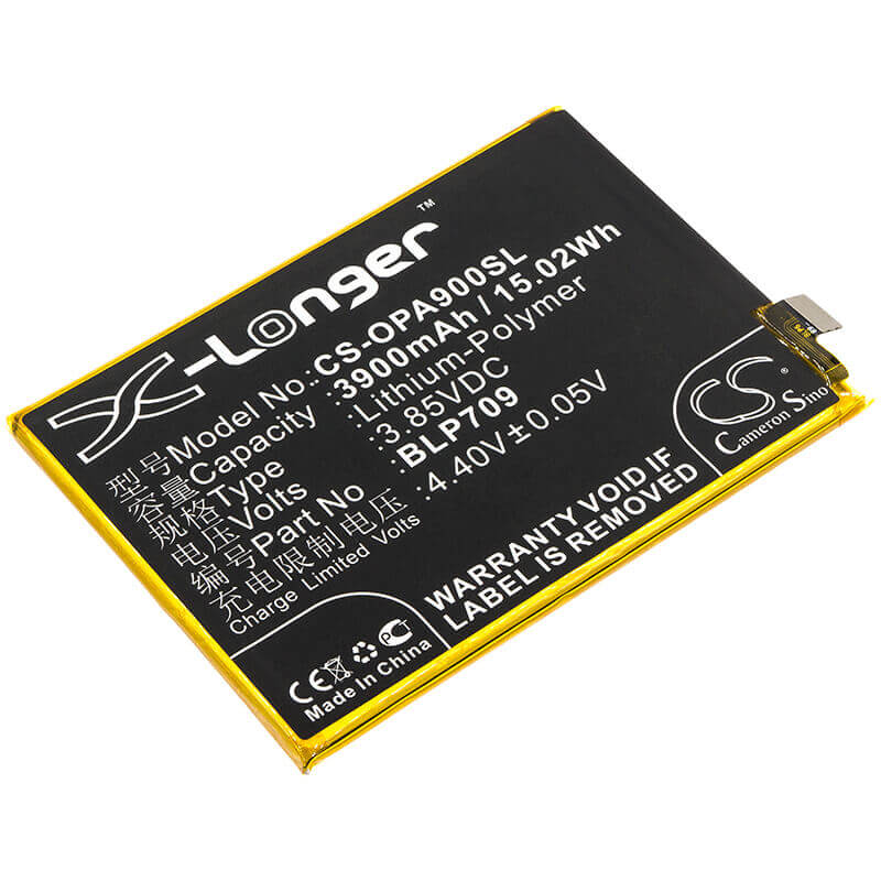 3.85V, Li-Polymer, 3900mAh, SmartPhone battery fits Oppo, Blp709, 1911, A9, 15.02Wh Mobile, SmartPhone Cameron Sino Technology Limited (Smartphone)