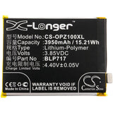 3.85V, Li-Polymer, 3950mAh, SmartPhone battery fits Oppo, Blp717, 1979, Cph1979, 15.21Wh Mobile, SmartPhone Cameron Sino Technology Limited (Smartphone)